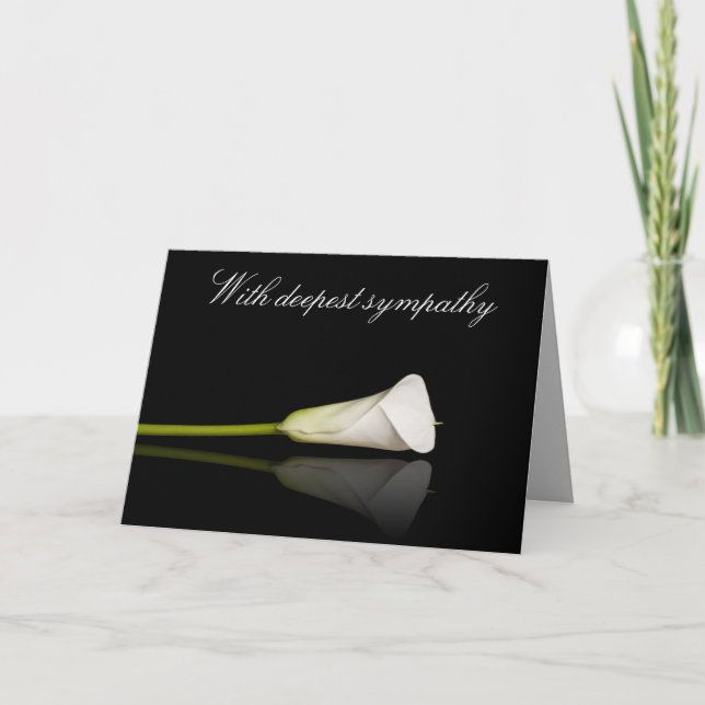 Calla lily sympathy card (Front)