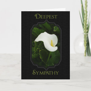 Calla Lily Sympathy Card