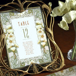 Calla Lily Table Numbers Art Nouveau Wedding<br><div class="desc">Art Nouveau Vintage wedding table numbers by Alphonse Mucha in a floral, romantic, and whimsical design. Victorian flourishes complement classic art deco fonts. Please enter your custom information, and you're done. If you wish to change the design further, click the blue "Customise It" button. Thank you so much for considering...</div>