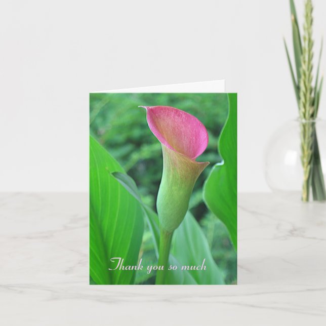 Calla lily thank you card (Front)