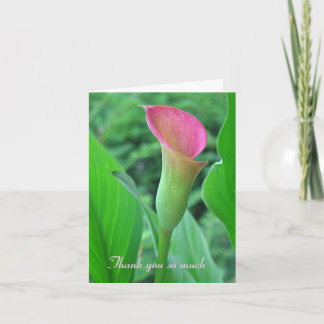 Calla lily thank you card