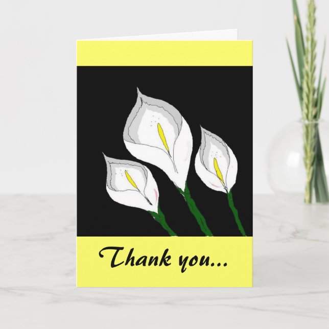 Calla Lily Thank you Card (Front)
