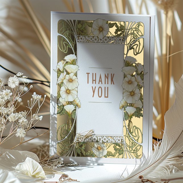 Calla Lily Thank You Card Art Nouveau Mucha (Creator Uploaded)