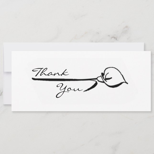 Calla Lily Thank You Invitation (Front)