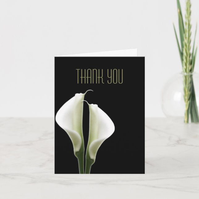 Calla Lily Thank You Note Card (Front)