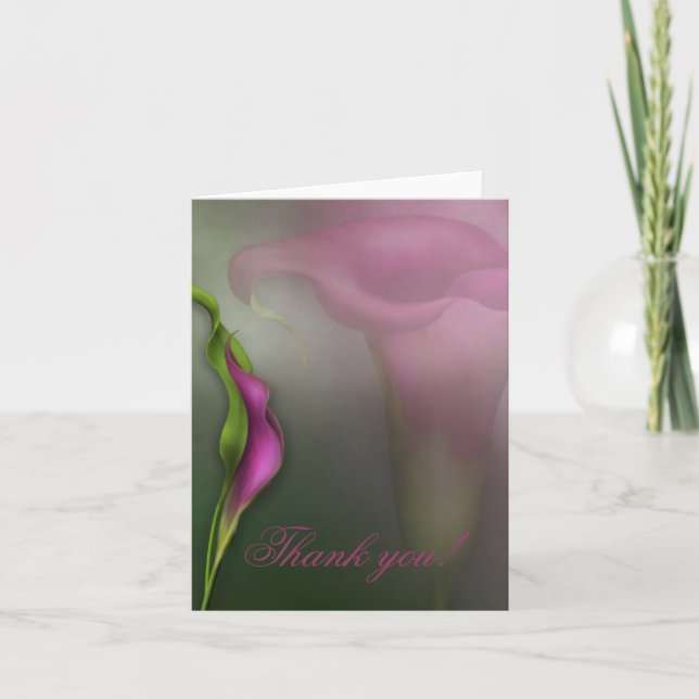 Calla Lily Thank you! You Card (Front)