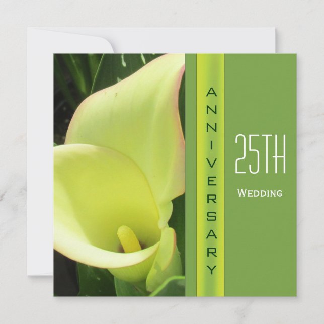 Calla Lily Wedding Anniversary Invitation (Front)