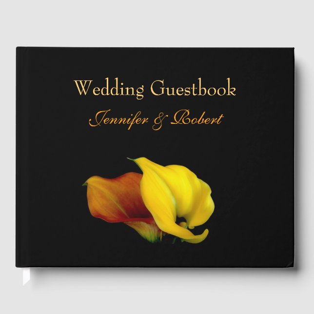 Calla Lily Wedding Guestbook (Front)