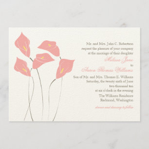 Calla Lily Wedding Invitation