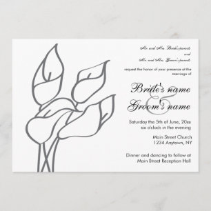 Calla Lily wedding invitation