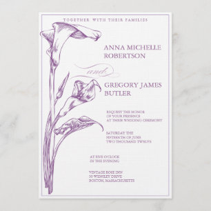 Calla Lily Wedding Invitation