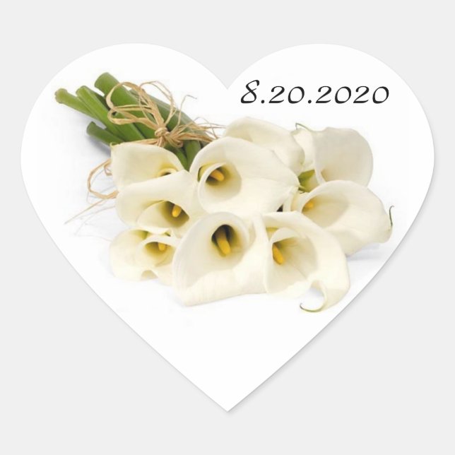 Calla Lily Wedding Invitation Envelope Seals (Front)