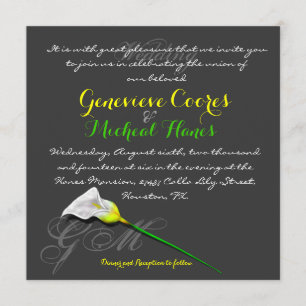 Calla Lily Wedding Invitation (Vers.3)