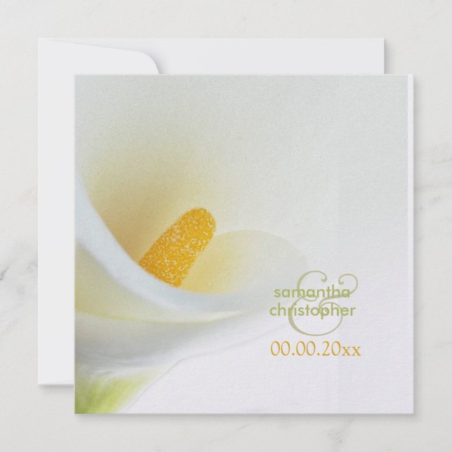 Calla lily/wedding Invitations (Front)