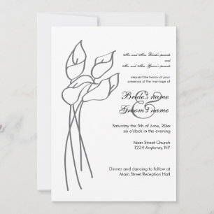 Calla Lily Wedding Invite
