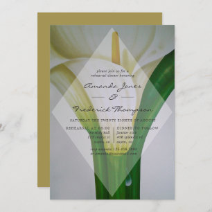 Calla Lily Wedding Rehearsal Dinner Invitation