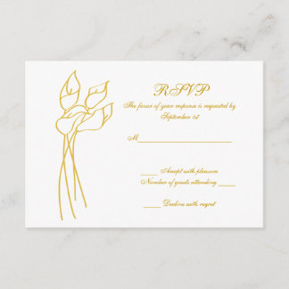 Calla Lily wedding rsvp