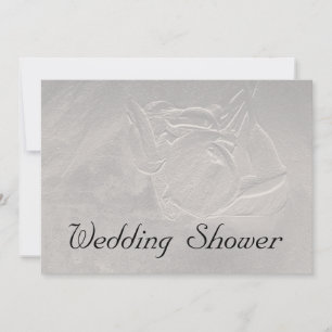 Calla Lily Wedding Shower Silver Invitation