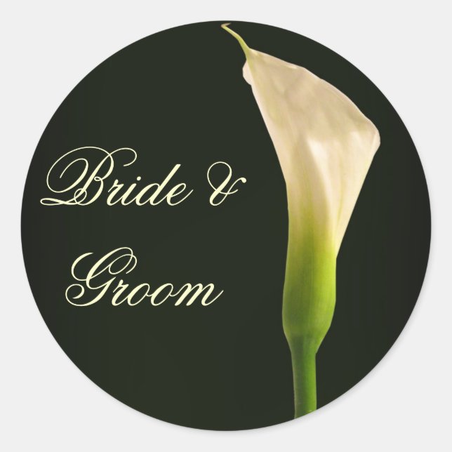 Calla Lily wedding stickers (Front)