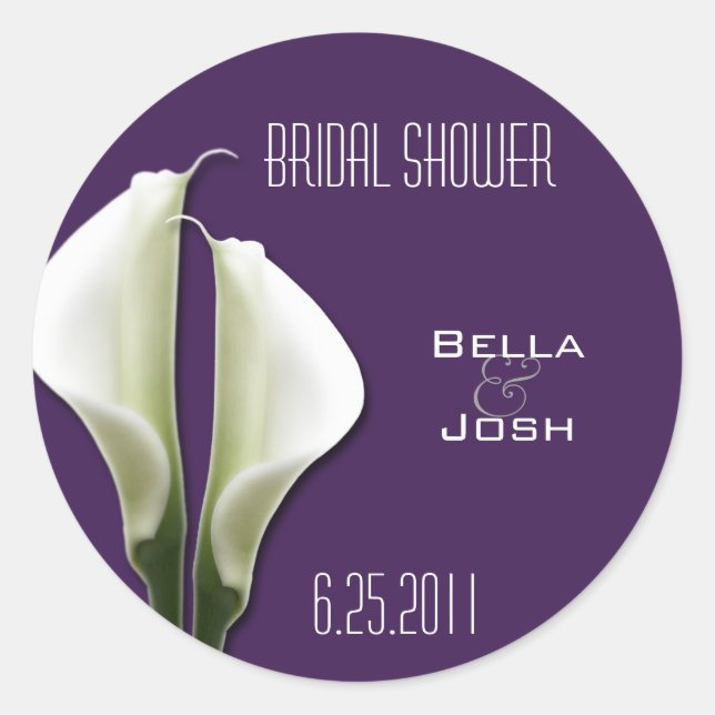 Calla Lily Wedding Stickers (Front)