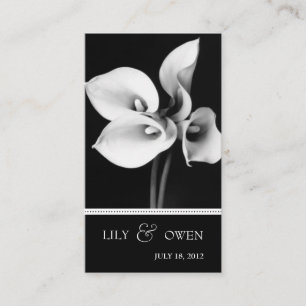 calla lily wedding website enclosure card