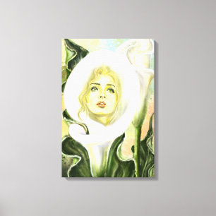 Calla Lily Woman Canvas Print