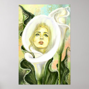 Calla Lily Woman Poster