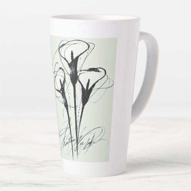 Calla Lines | Minimal Botanical Coffee Mug (Right Angle)