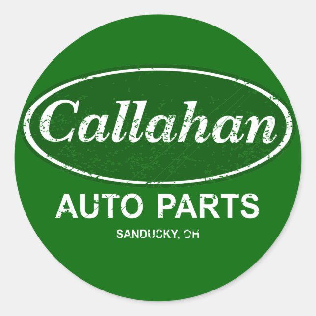 Callahan Auto Parts $7.95 Stickers (20 pack) (Front)