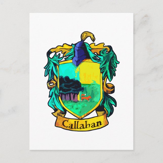 Callahan Family Crest (cutout) Postcard (Front)
