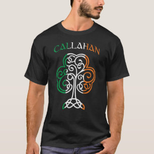 CALLAHAN Irish Name Shamrock Ireland Flag Family T-Shirt