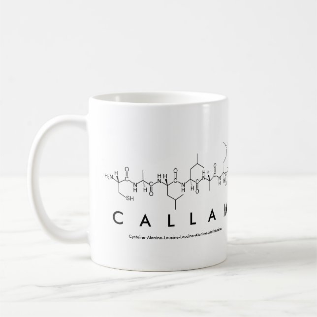 Callam peptide name mug (Left)