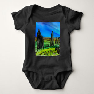 Callanish standing stones baby bodysuit
