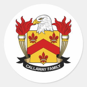 Callaway Family Crest Classic Round Sticker