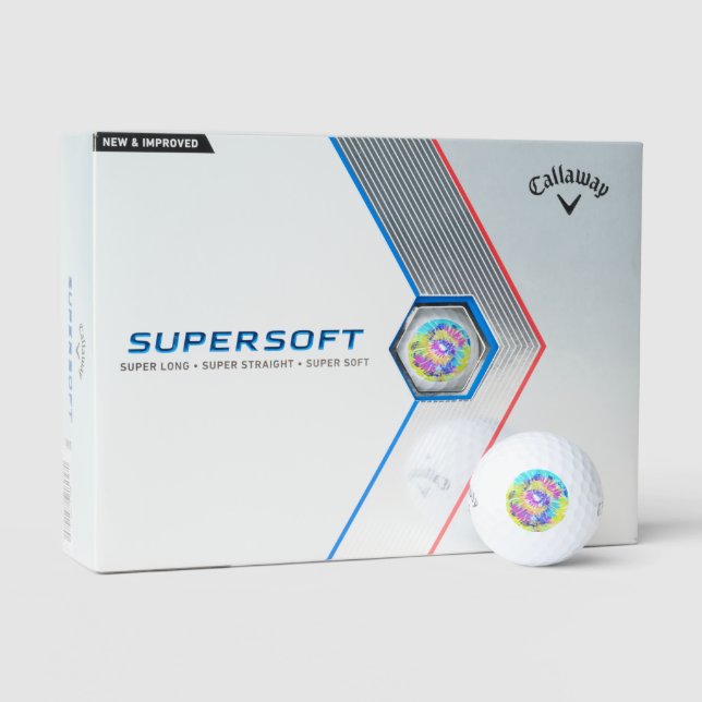 Callaway Supersoft 12 pack golf balls tie-dye (Packaging)