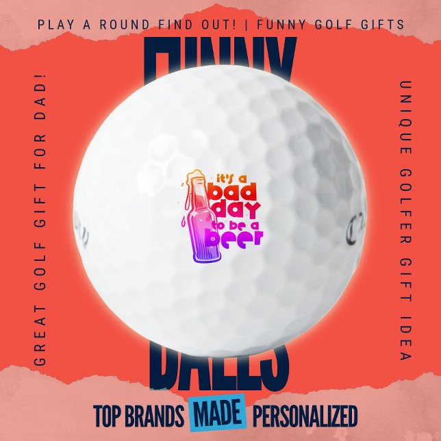 Callaway Supersoft 19th Hole Bad Day to Be a Beer Golf Balls (Custom Printed Brand Name Golf Balls By PlayARoundFindOut - Zazzle's premiere golf gift shop)