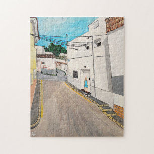 Calle Cabanilles Painting by Alfred Fox Jigsaw Puzzle