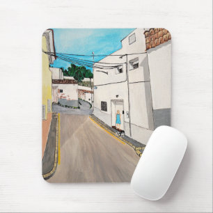 Calle Cabanilles Painting by Alfred Fox Mouse Mat