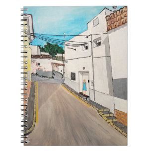 Calle Cabanilles Painting by Alfred Fox Notebook
