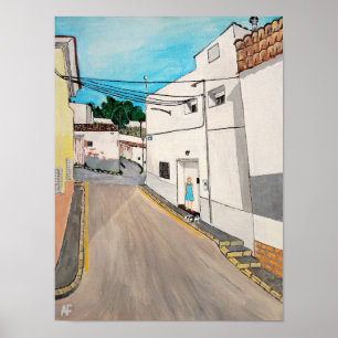 Calle Cabanilles Painting by Alfred Fox Poster