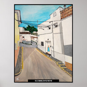 Calle Cabanilles Painting by Alfred Fox Poster