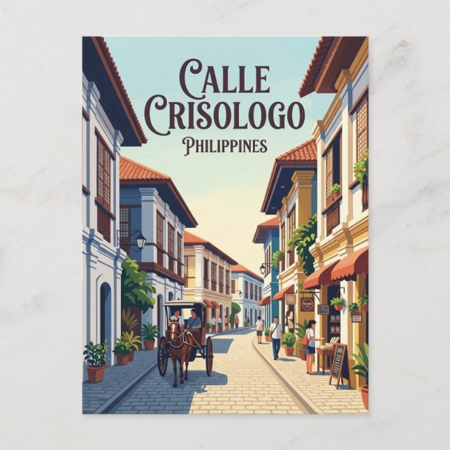 Calle Crisologo Philippines Postcard (Front)
