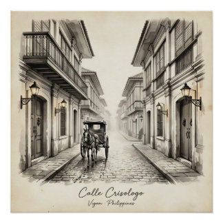 Calle Crisologo Vigan Heritage Street Wall Art