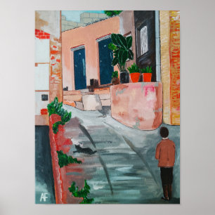 Calle Del San Miguel Painting by Alfred Fox Poster
