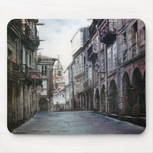 Calle del Villar (Santiago de Compostela) Mouse Mat (Front)