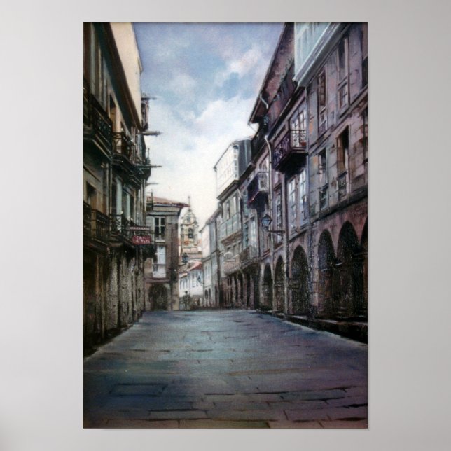 Calle del Villar (Santiago de Compostela) Poster (Front)