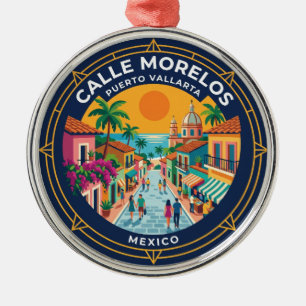 Calle Morelos Mexico Metal Tree Decoration