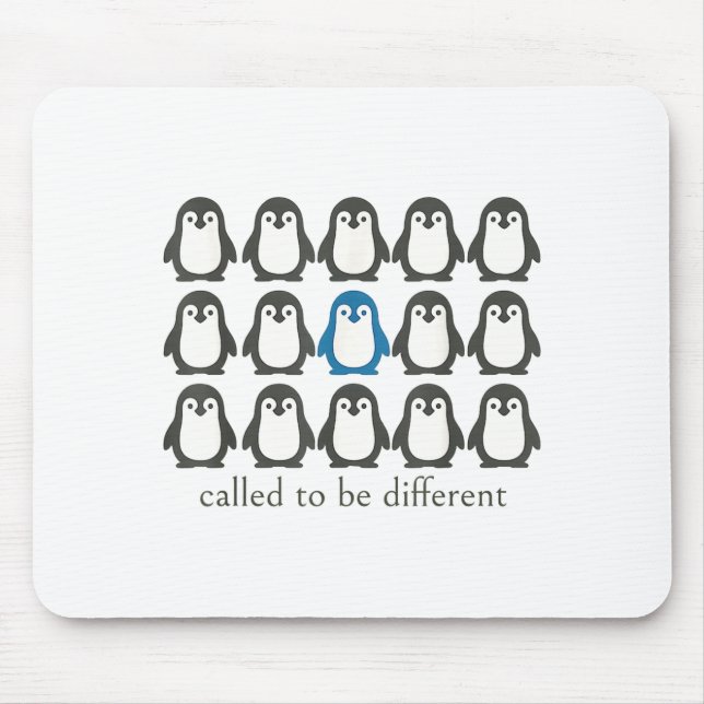 Called To Be Different Christian Penguin Faith Ins Mouse Mat (Front)