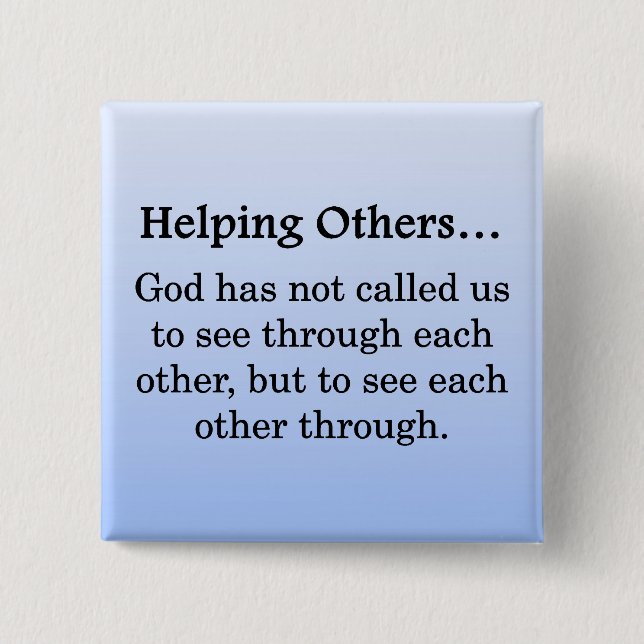Called to Help Others 15 Cm Square Badge (Front)