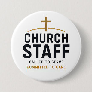 Called to Serve Church Staff Christian Typography 7.5 Cm Round Badge